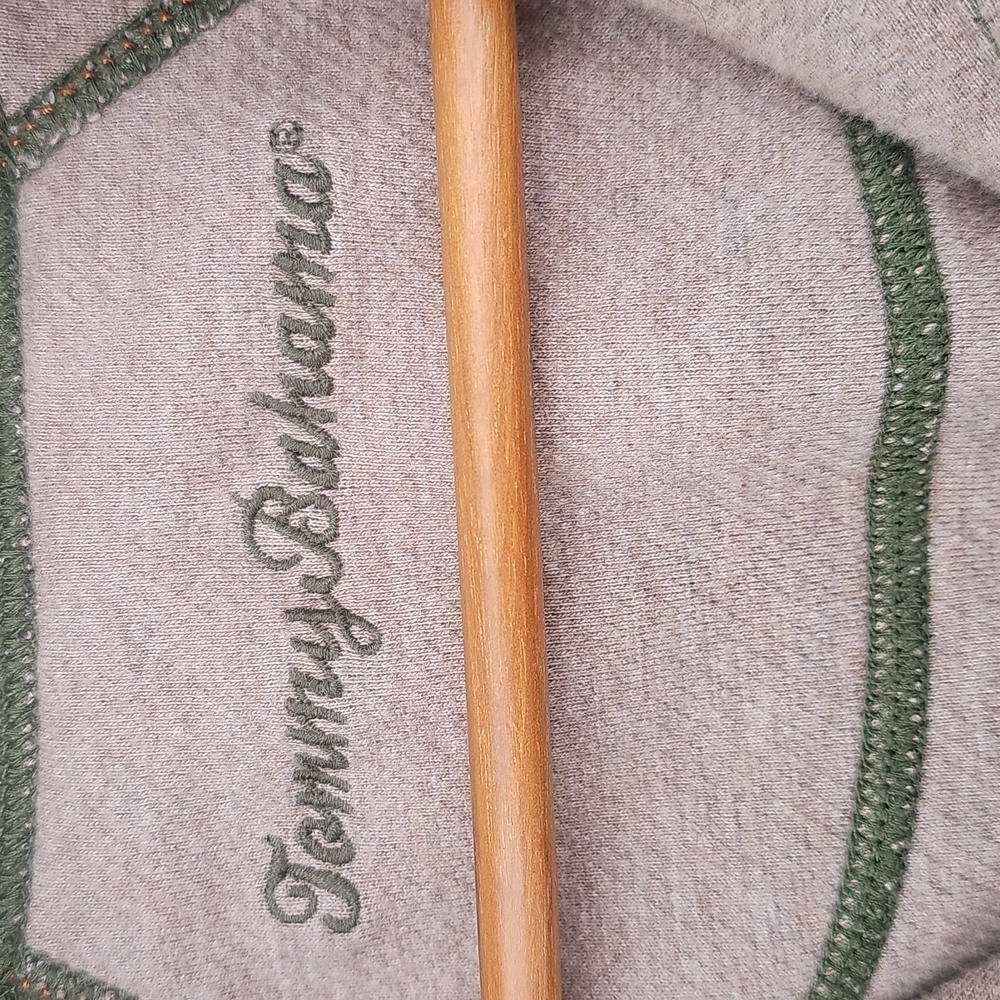 Tommy Bahama XL Men's Olive/Sand Reversible Quarter-Zip Sweatshirt/Sweater - Picture 5 of 12